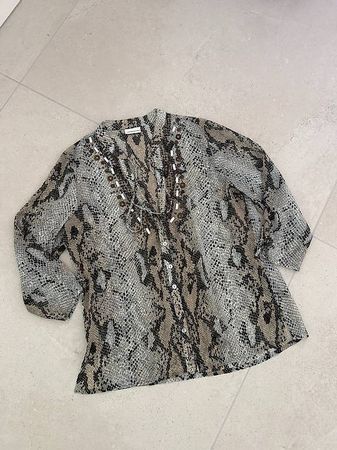 Vintage Bluse Schlangenprint Gr. 38