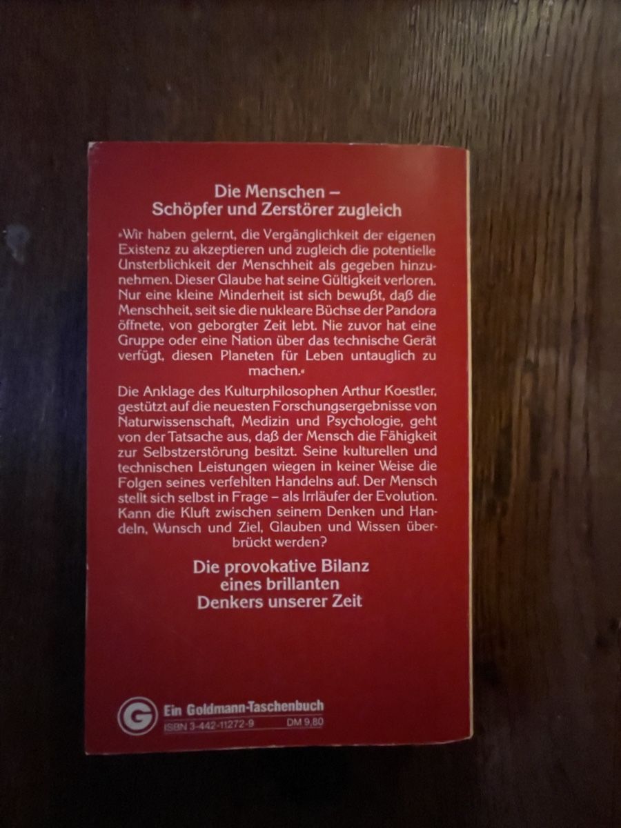 Livres: Der Mensch-Irrläufer der Evolution  – D'occasion à Dallenwil par har_sgh7 1