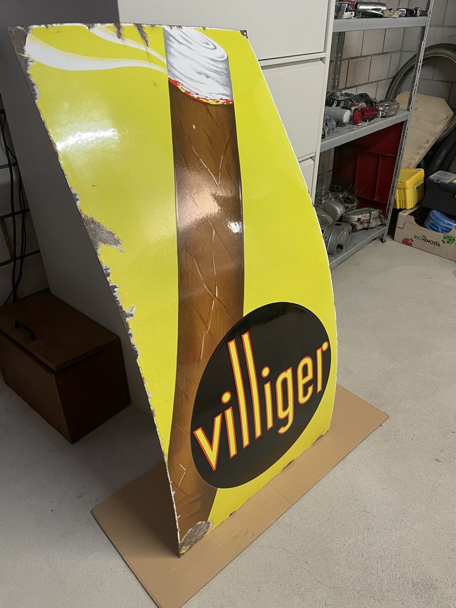 Schilder: Emailschild Villiger XXL – Gebraucht aus Mühlrüti von Chalberchue 2