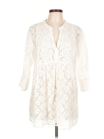 Antica Sartoria Giacomo Cinque lace white sequin tunic top L