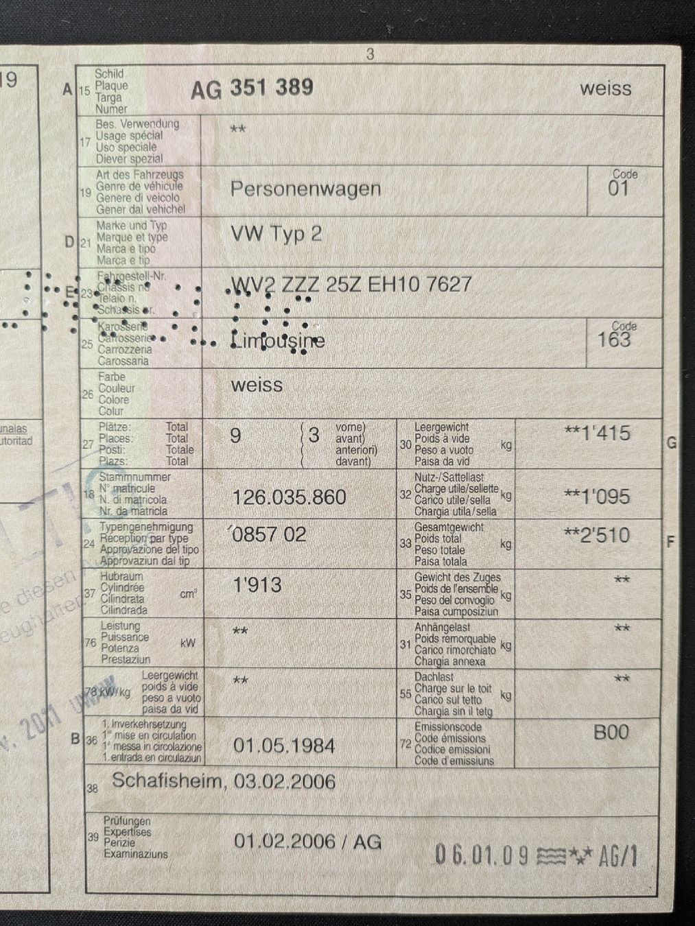 VW Autos: VW Typ 2 T3 – Defekt aus wölflinswil von salta04 2