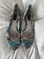 Ballerines Missoni motif zig-zag turquoise et bleu taille 40