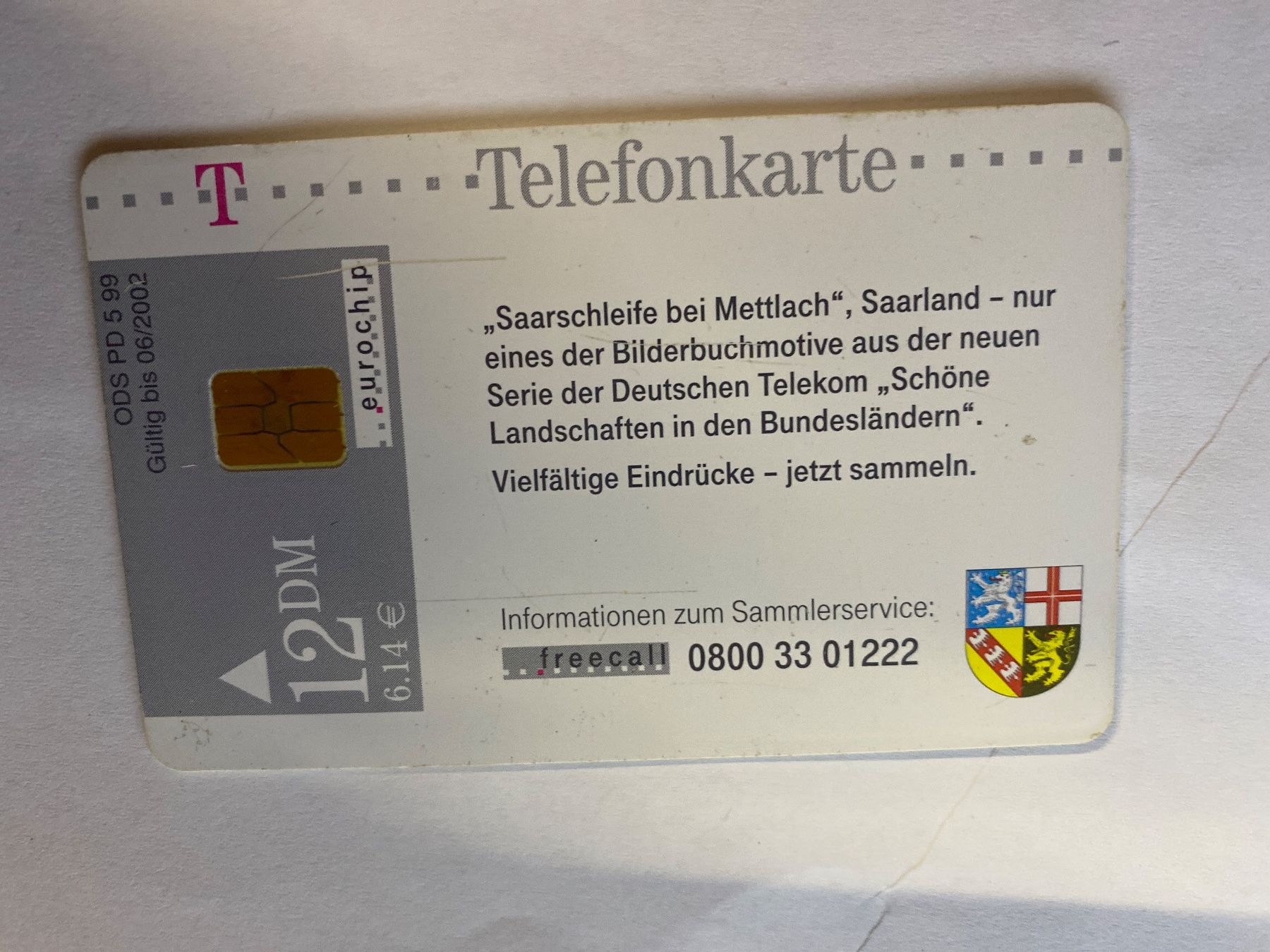Cartes de téléphone: Carte téléphonique Telecom - Saarschleife Mettlach - 2002 – D'occasion à Le Brassus par cinema13 1
