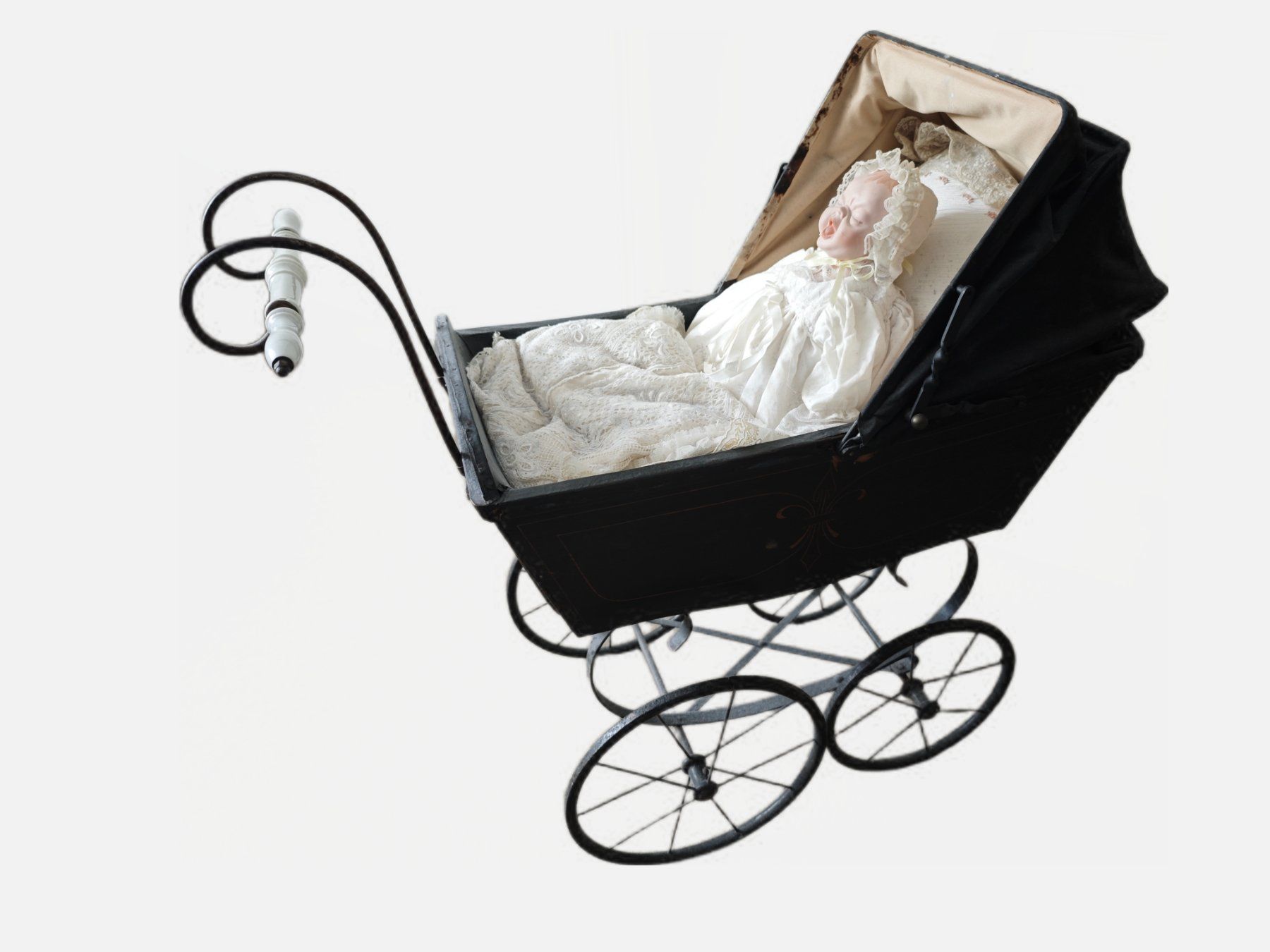 puppenwagen rattan Rattan Puppenwagen rosa main image 1