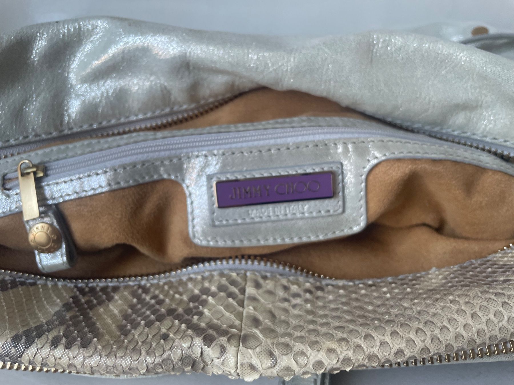 Jimmy Choo Borse da donna: VINTAGE JIMMY CHOO LARGE PYTHON & LEATHER BAG – Usato da Minusio venduto da Pink222 9