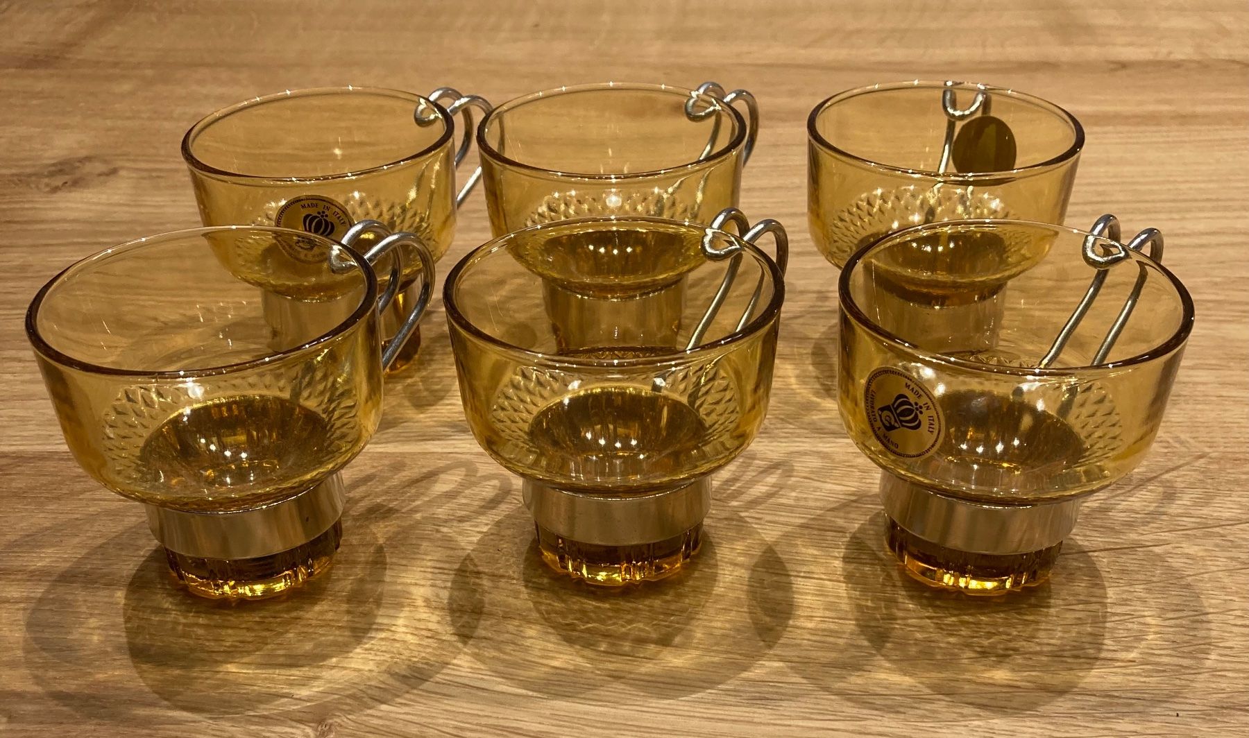 Bicchieri: 6 Vintage Kaffeegläser bernsteinfarben – Usato da Winterthur venduto da silen