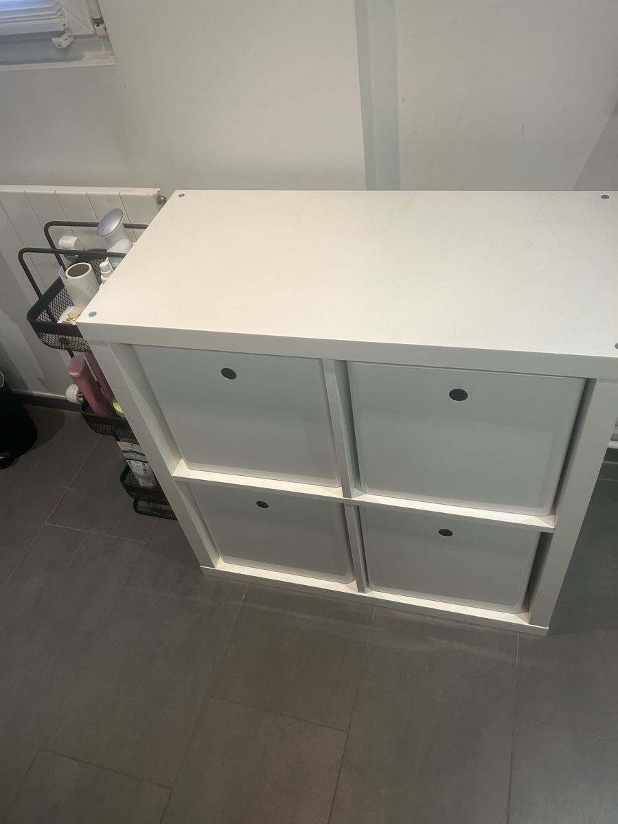 Scaffali: Kallax Regal weiss mit Boxen – Usato da Allschwil venduto da selake990673 1