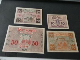 Oesterreich, Gaming - Notgeldscheine