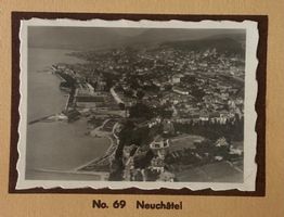 Fliegeraufnahme Walter Mittelholzer, Echtfoto, Neuchâtel