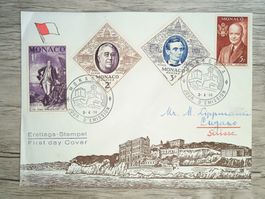 TR80 Enveloppe + Timbre Monaco 1956
