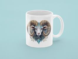 Keramik Tasse Sternzeichen Widder NEU