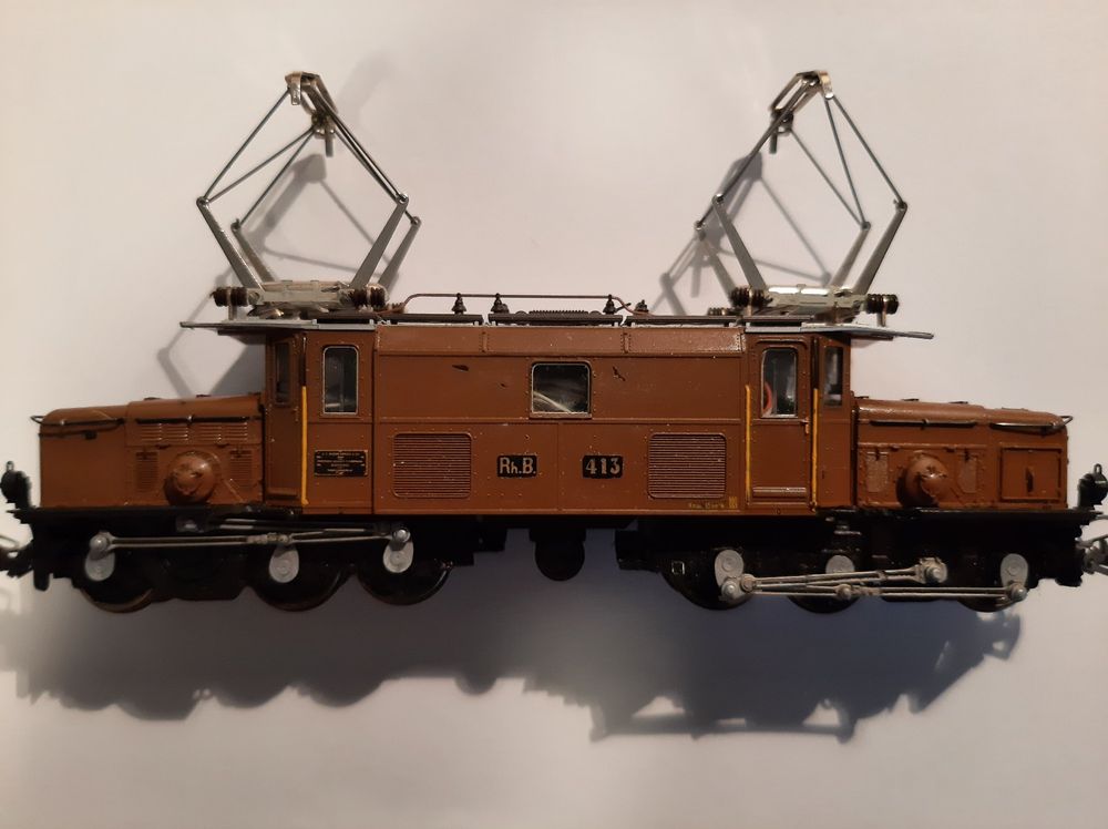Bemo Modelleisenbahnen: Bemo H0m 1255 121 RhB Ge 6/6 I 413 Krokodil digitalisiert – Gebraucht aus Thun von Schwarzsee48 2