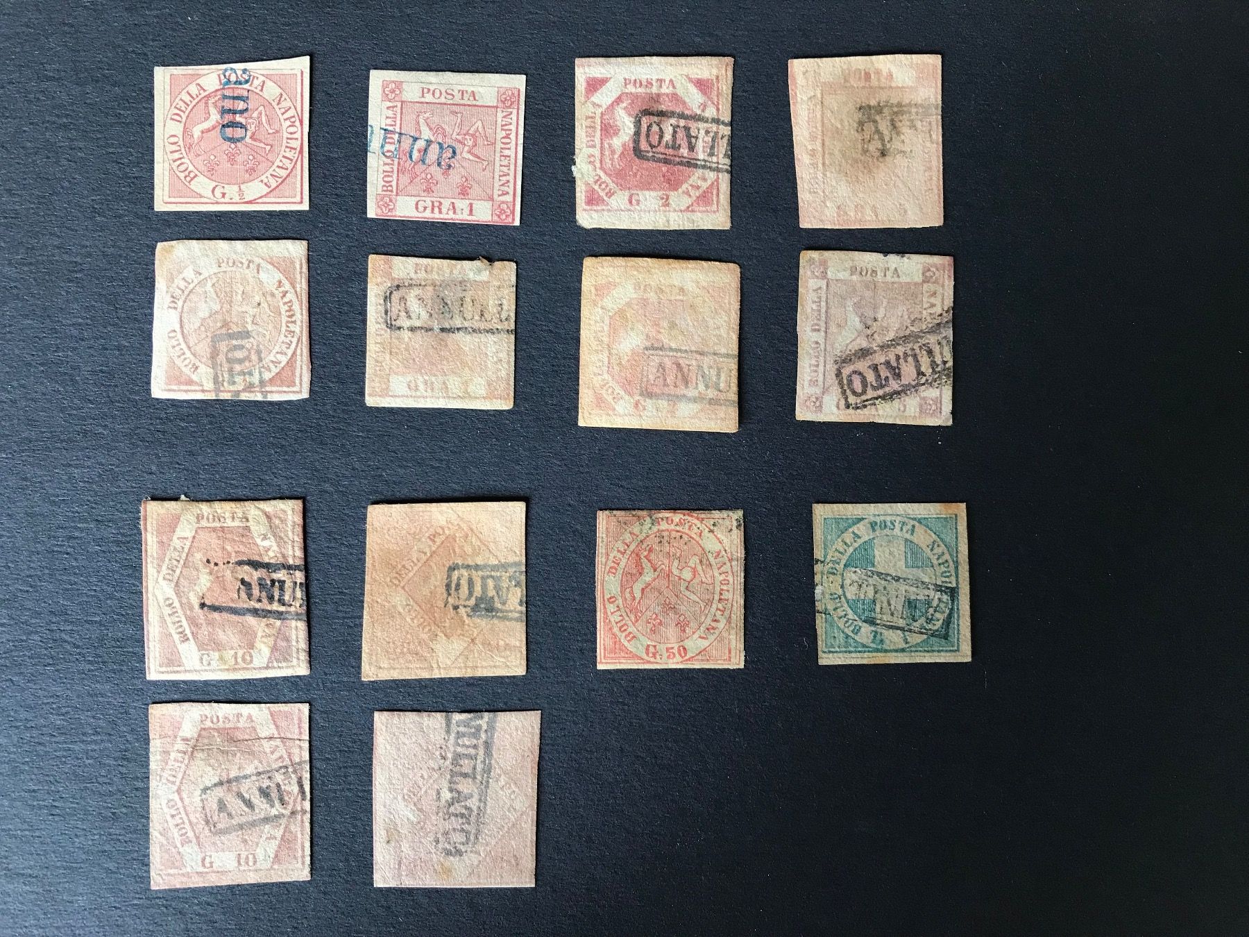Alle Briefmarken: 1858, Neapel - Wappen – Gebraucht aus stäfa von brandy66