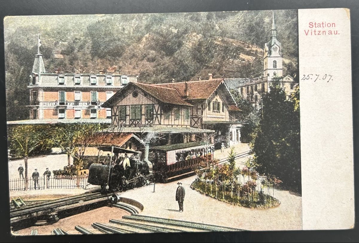 Cartoline postali: Rigibahn Station Vitznau  – Usato da Horw venduto da Tellbub