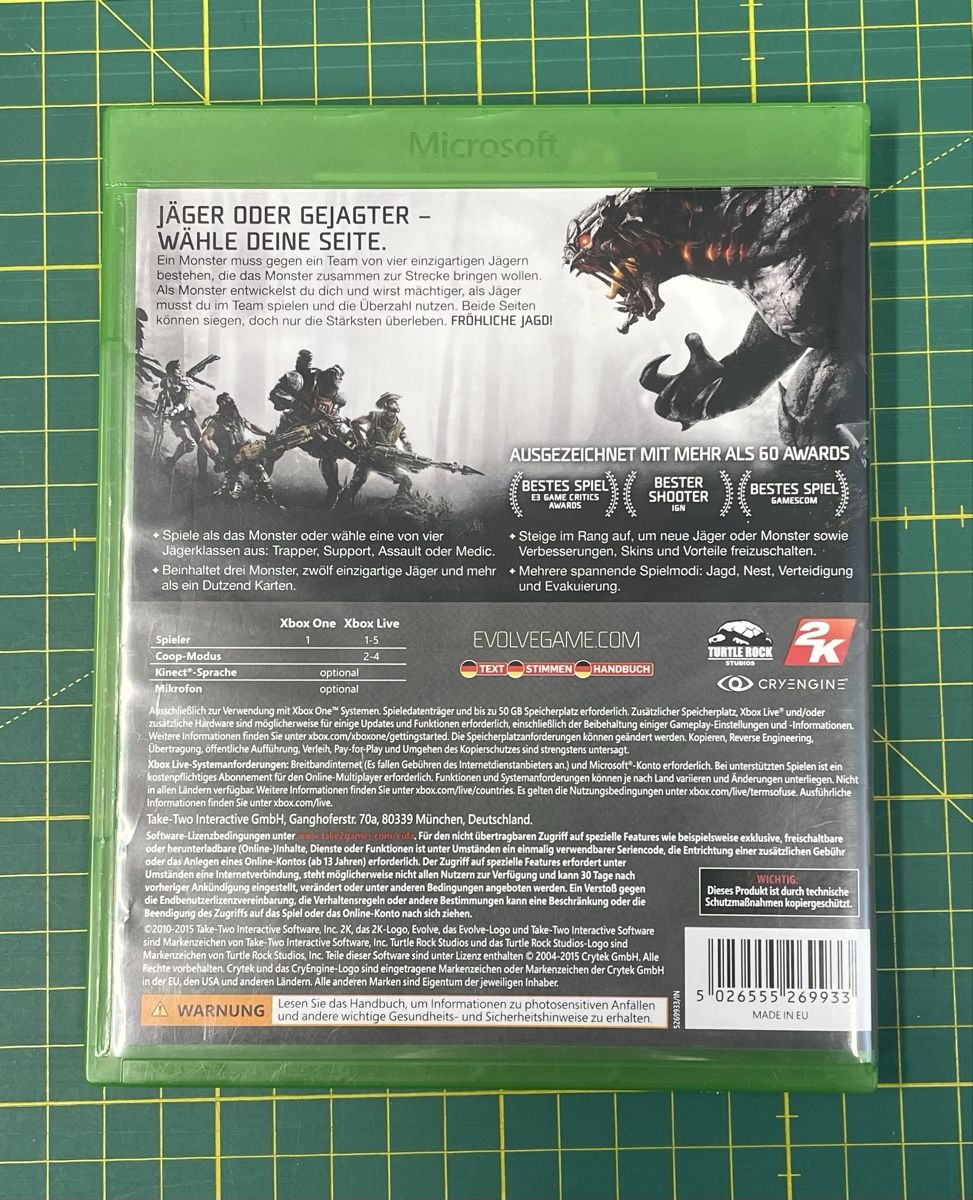 Giochi: EVOLVE / XBOX ONE – Usato da Obergösgen venduto da File75 1