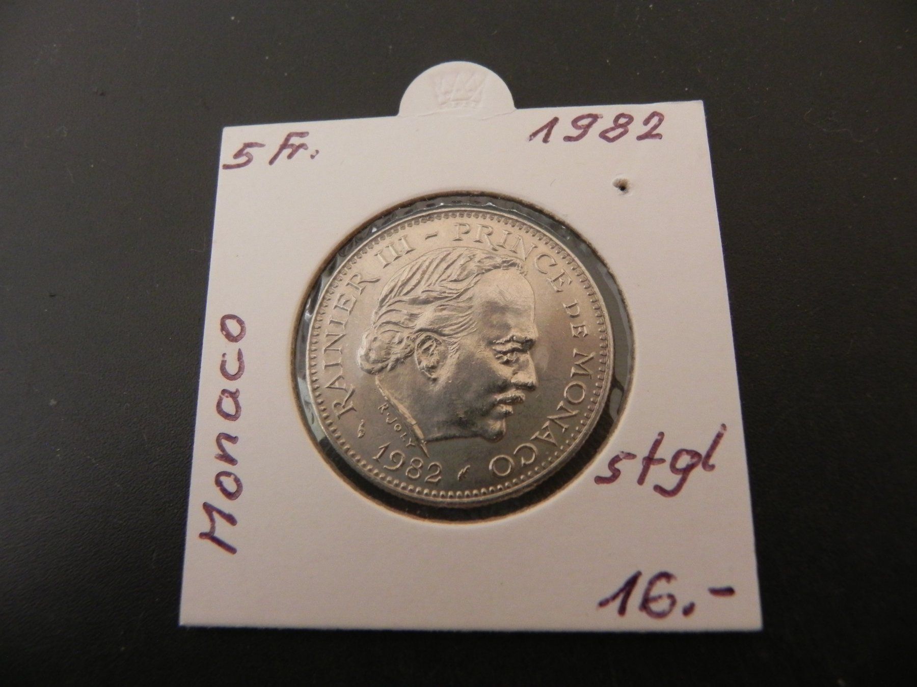 Toutes les monnaies: Monaco 5 Francs 1982 – D'occasion à Biel/Bienne par Gogolozi