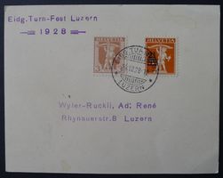 1928 Eidgenössisches Turnfest LUZERN Sonderstempel