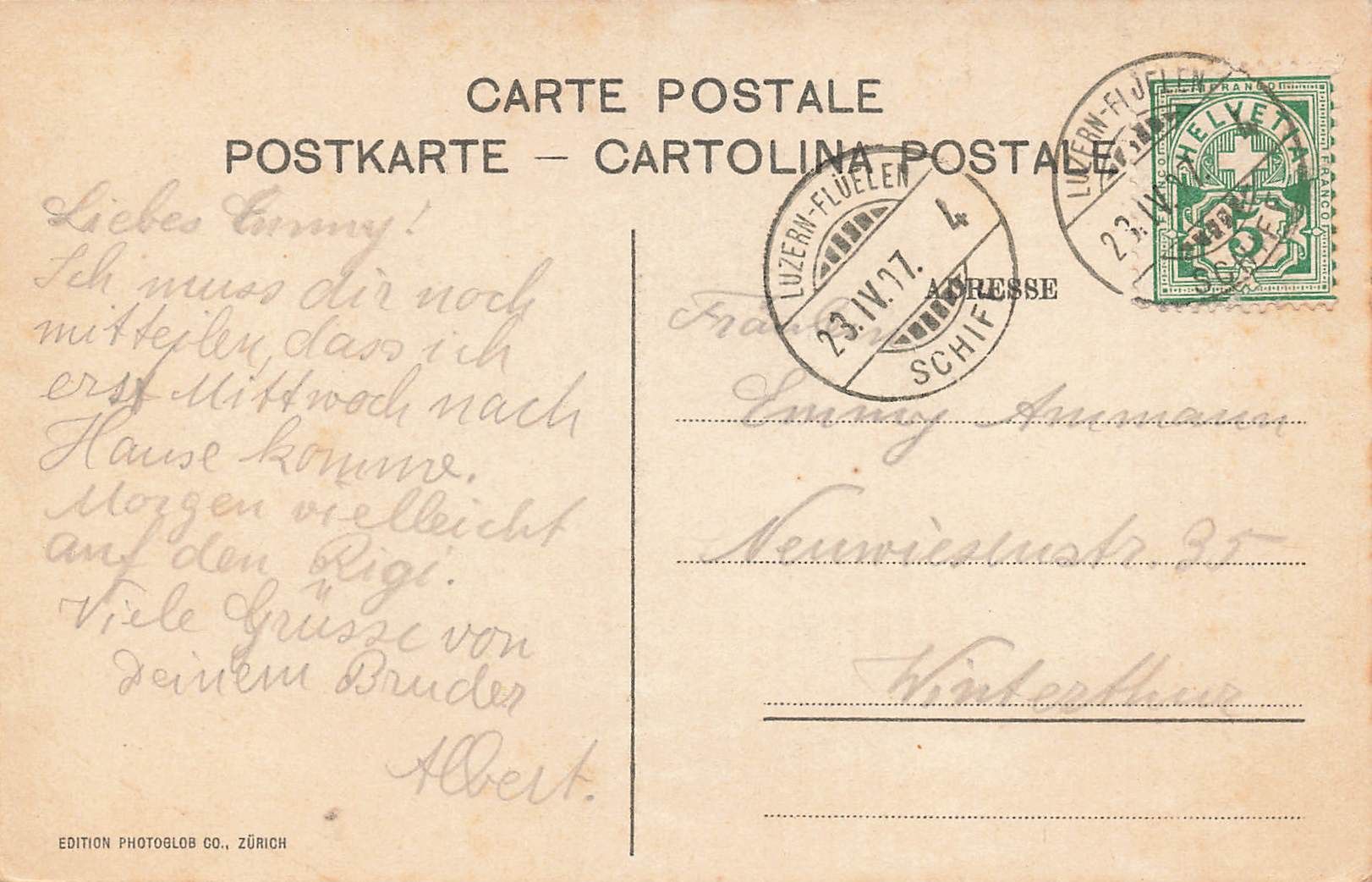 Cartoline postali: Vitznau – Usato da Biasca venduto da Blenio71 1