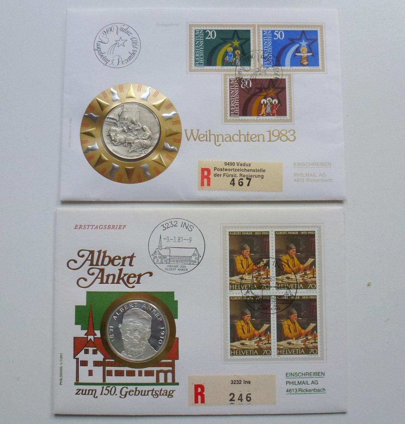 Tutti le monete: SILBER ++ 9 Stück verschiedene Silber Numisbriefe 1976 – Usato da Walkringen venduto da Casablanca777 3