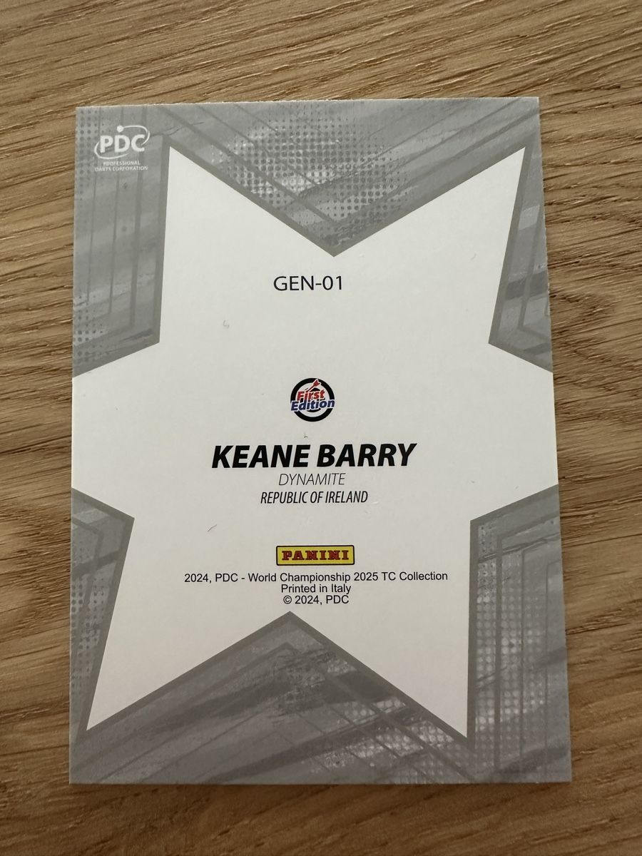 Panini Carte collezionabili: Panini Next Gen Keane Barry PDC Karte – Nuovo (secondo la descrizione) da Sempach venduto da soj_rk95 1