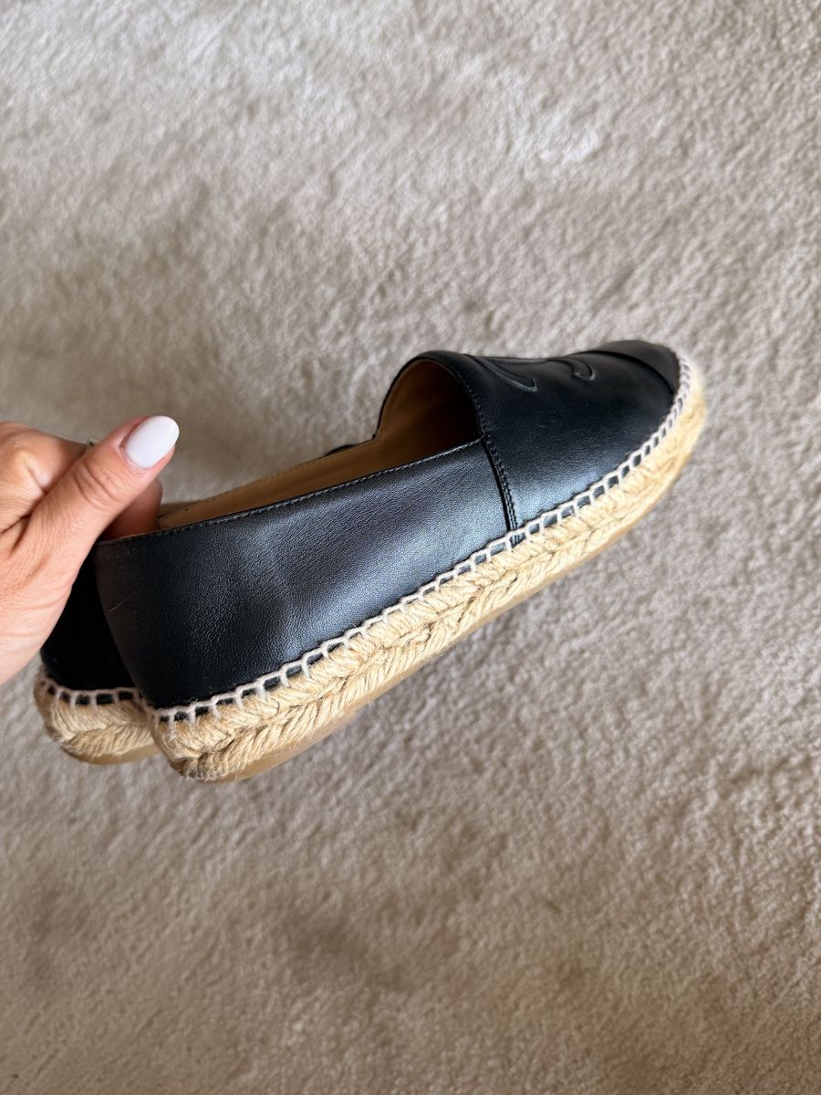 Chanel Damenschuhe: Espadrilles à Chanel noir 37 leather  – Gebraucht aus La Croix (Lutry) von secondhandZara 3