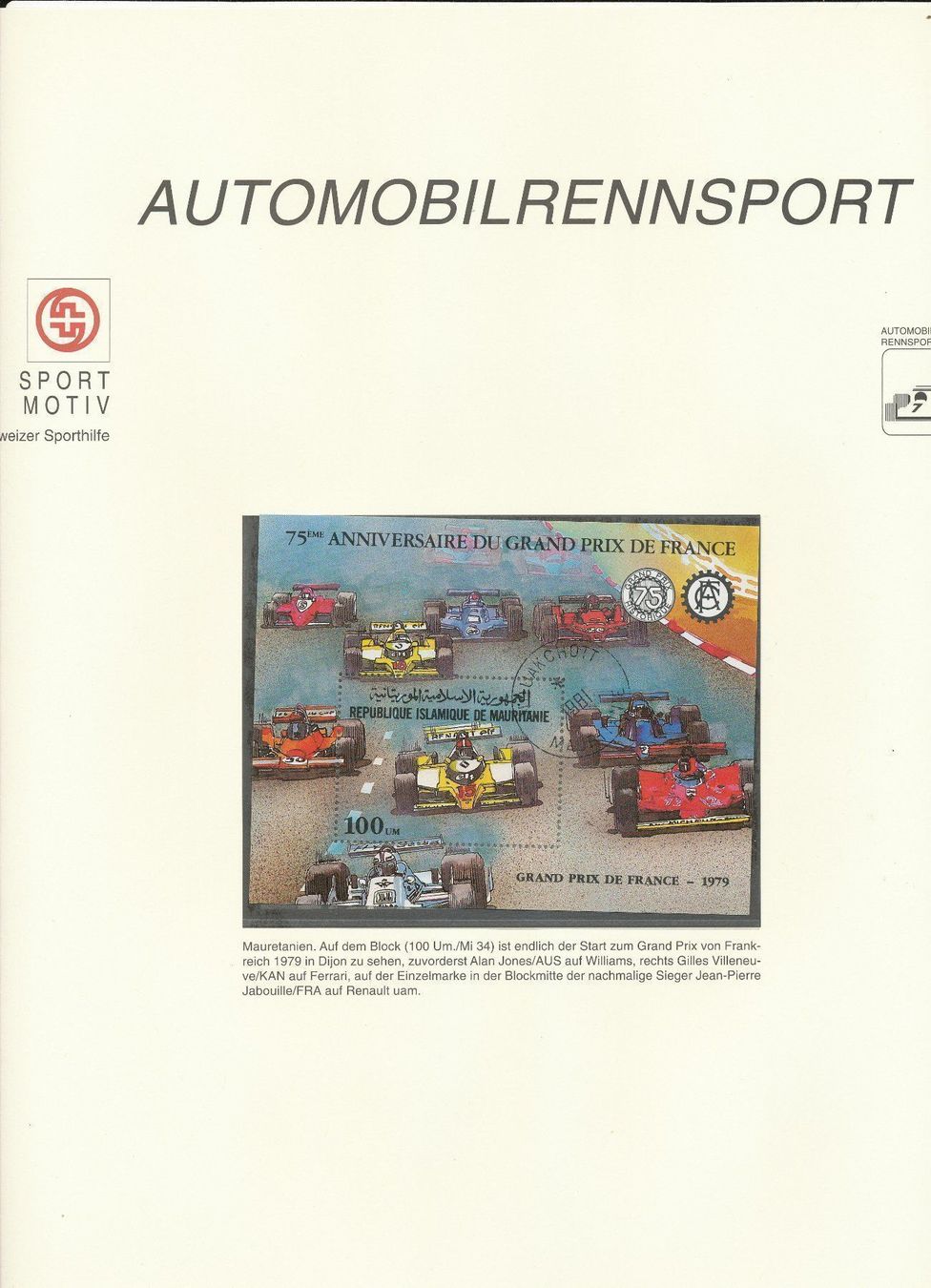 Alle Briefmarken: Schweizer Sporthilfe Briefmarken Band 1 – Neu und originalverpackt aus Neuenegg von muenzenweber-ch 1