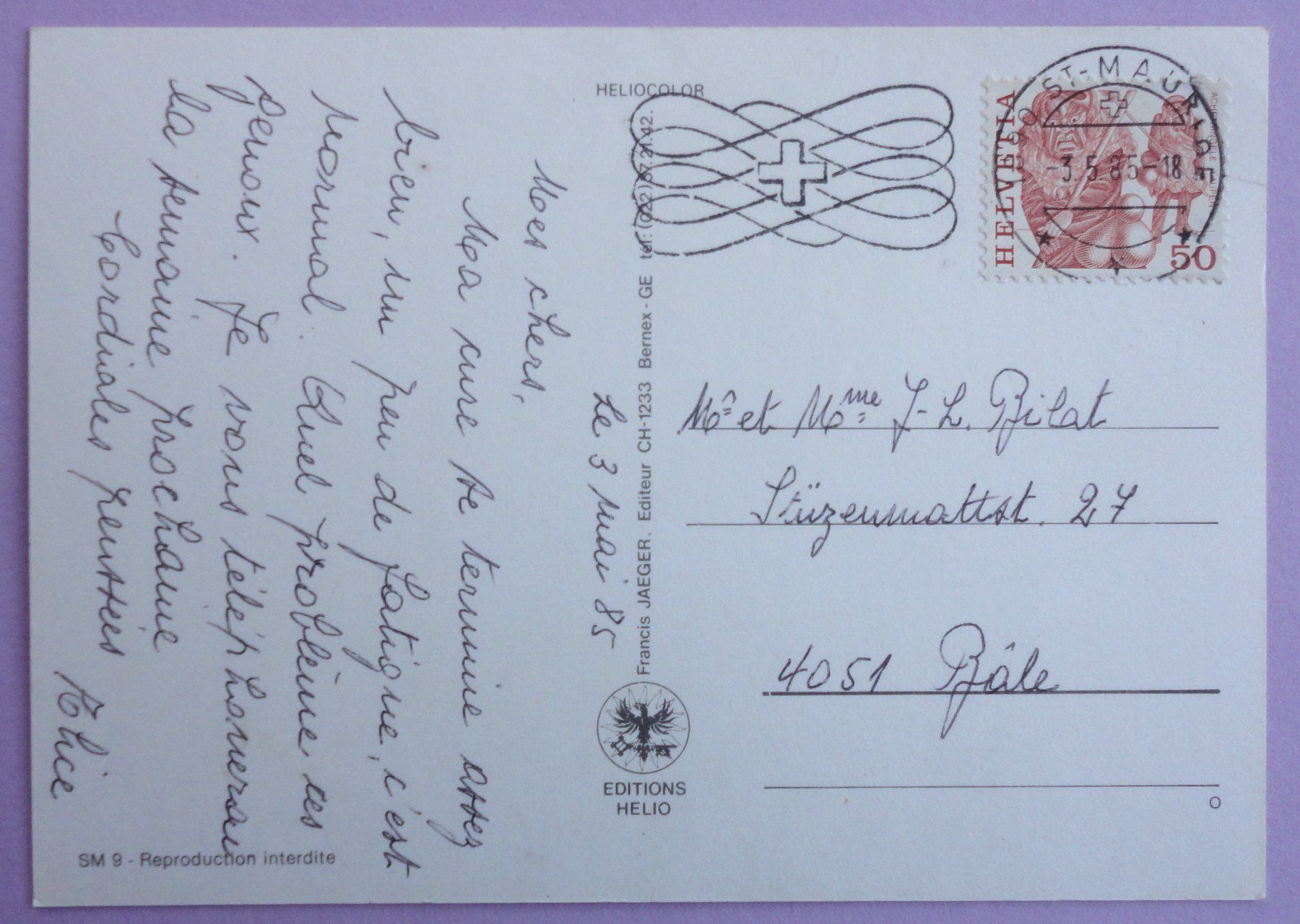 Cartoline postali: Lavey-les-Bains – Usato da Fétigny venduto da Billy2miny 1