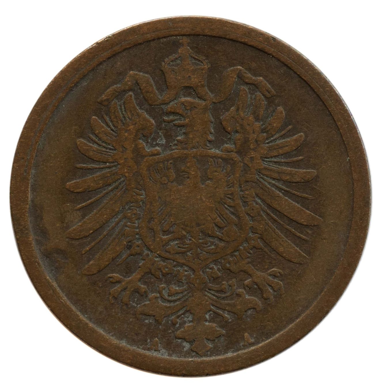 Alle Münzen: Deutschland Kaiserreich 2 Pfennig 1877 A – Gebraucht aus Rotkreuz von num_6343 1