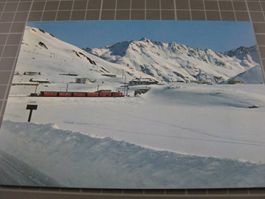 AK Oberalp Passhöhe mit Zug