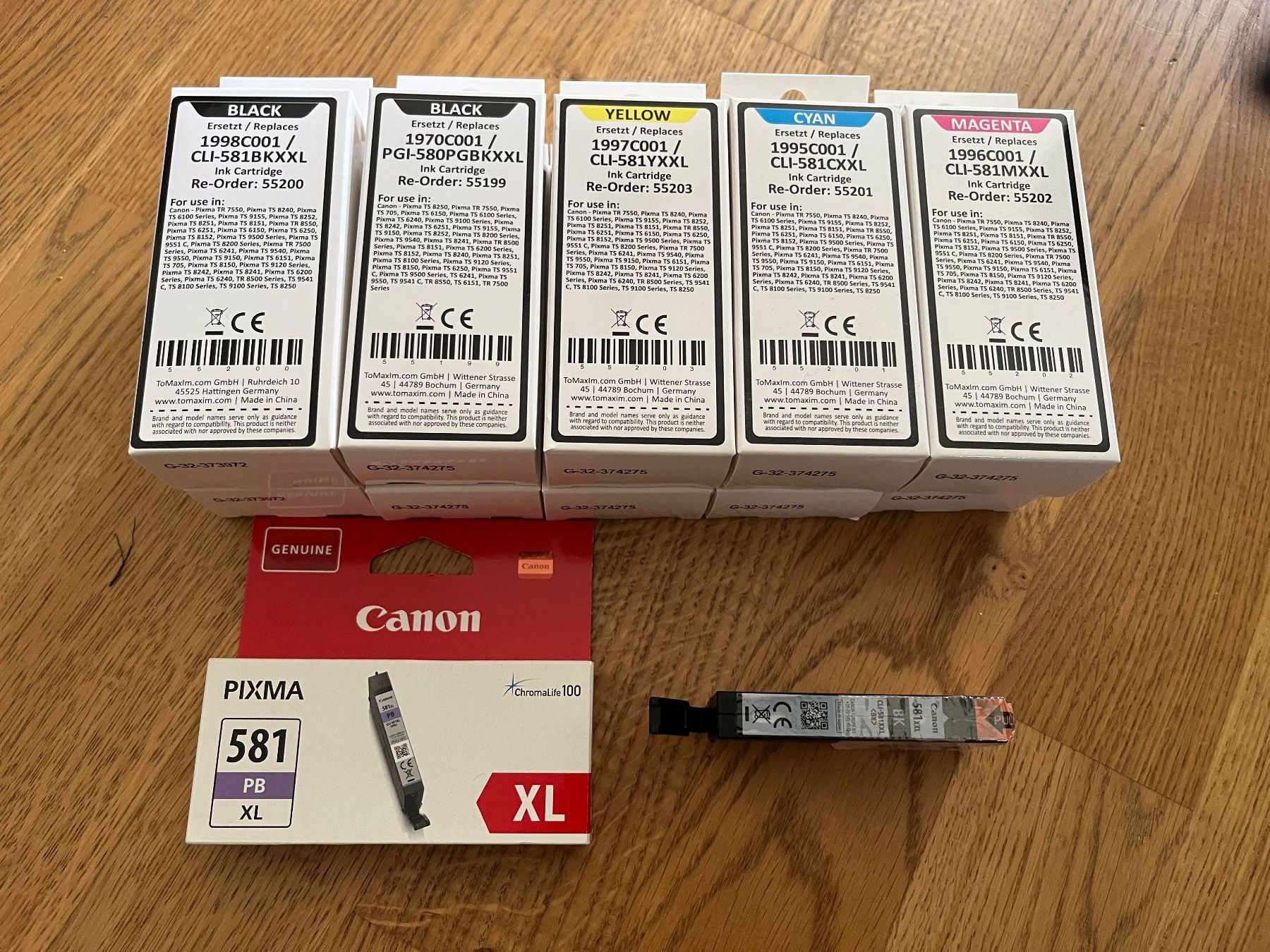 Canon Cartucce per stampanti & toner: 12 Druckerpatronen Canon CLI-581, PLI-580 – Nuovo e nell'imballaggio originale da Zürich venduto da SibylleZ