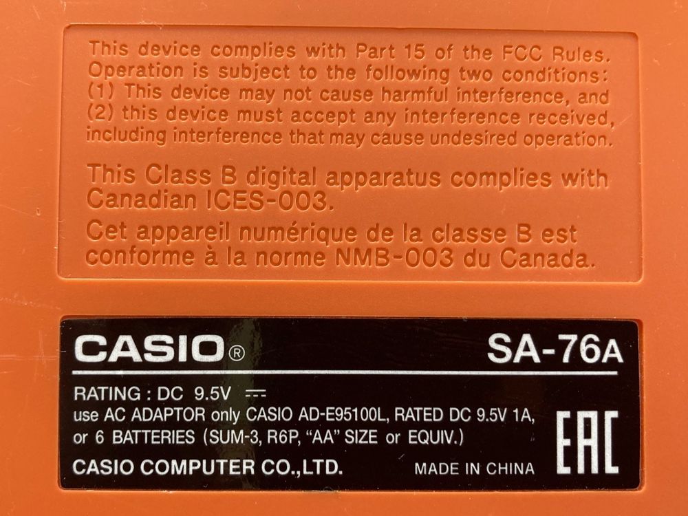 Casio sa online 76a