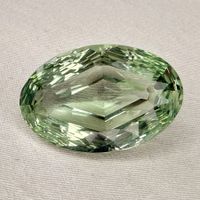 top grüner Amethyst/Prasiolith, Concave Schliff, 17.92 Karat