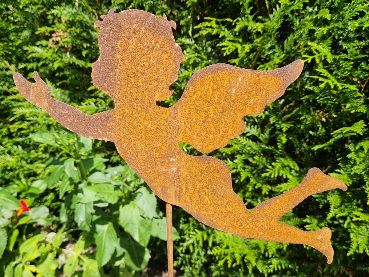Tutte le decorazioni: Engel fliegend aus Eisen Rost 113cm x 32cm – Nuovo e nell'imballaggio originale da Matzendorf venduto da Gartendeko-Shop