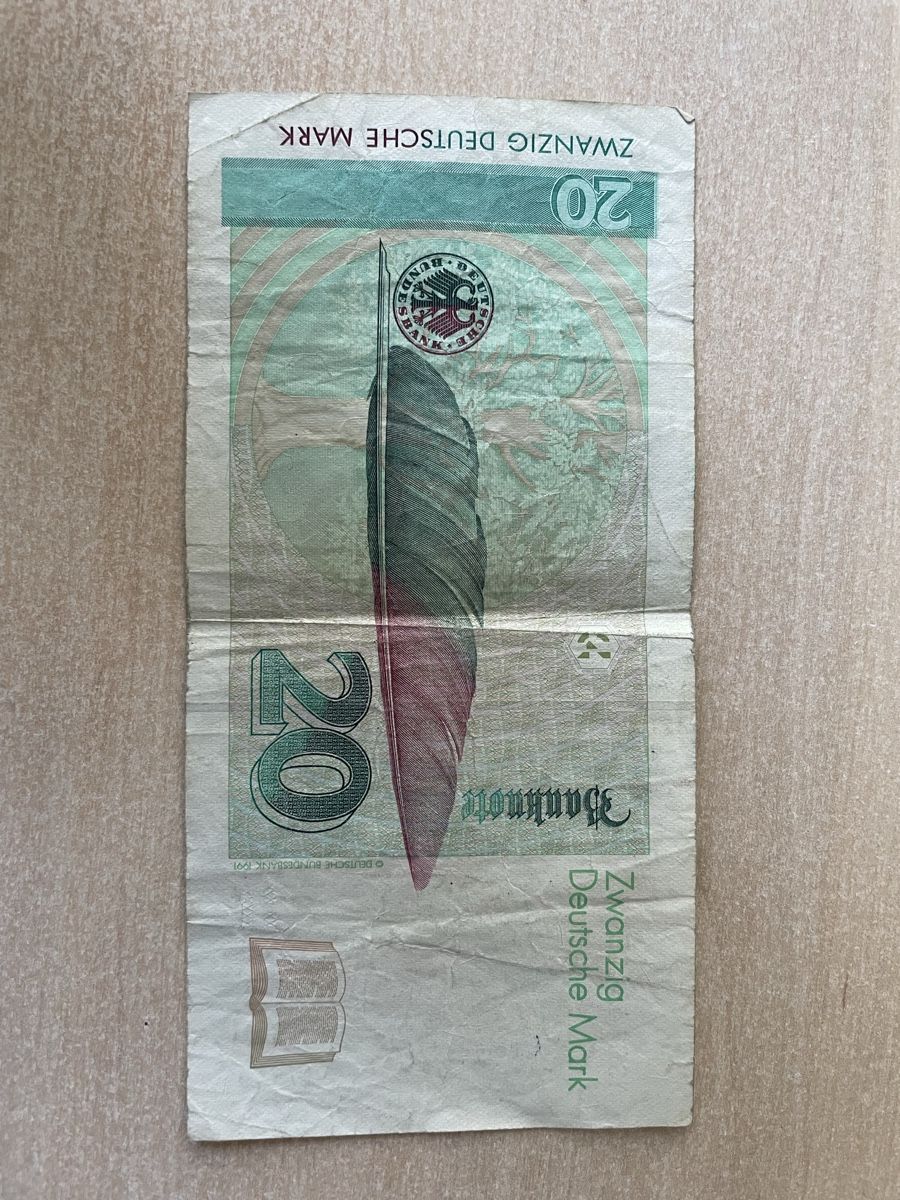 Banknoten: 20 DM Deutsche Mark Banknote – Gebraucht aus Zürich von Campi1000 1