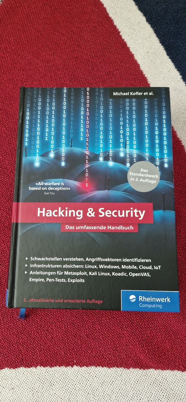Libri: Hacking & Security - Das umfassende Handbuch (2. Auflage) – Usato da Vorderthal venduto da 1erStock