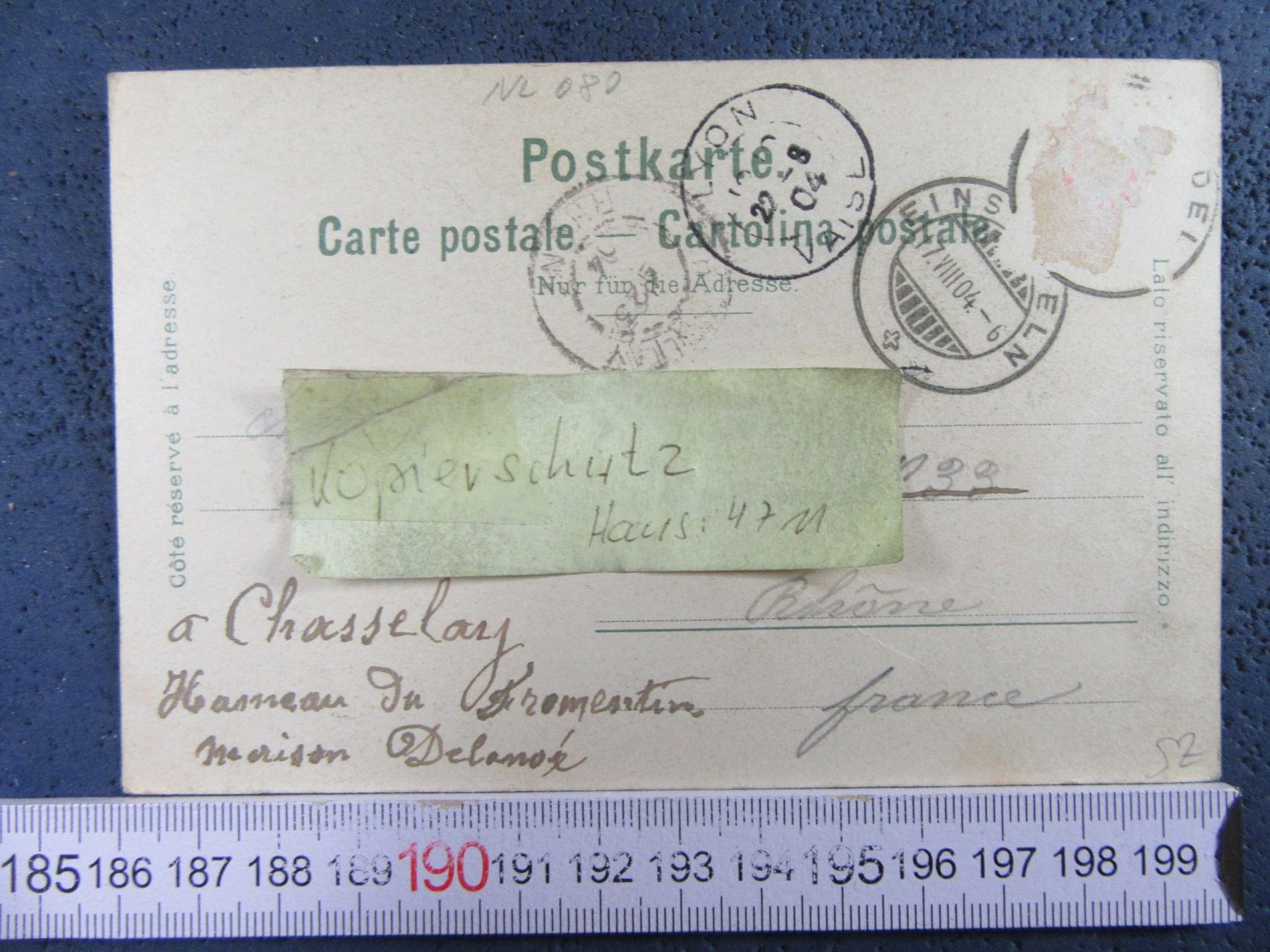 Ansichtskarten: EINSIEDEL 1904 SZ AK – Gebraucht aus Ettingen von Hausi4711 1
