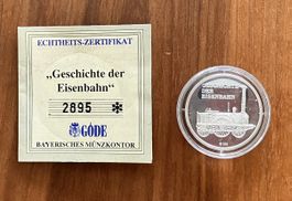 Gedenkmünze "Spanisch-Brötli-Bahn" Feinsilber 999/1000