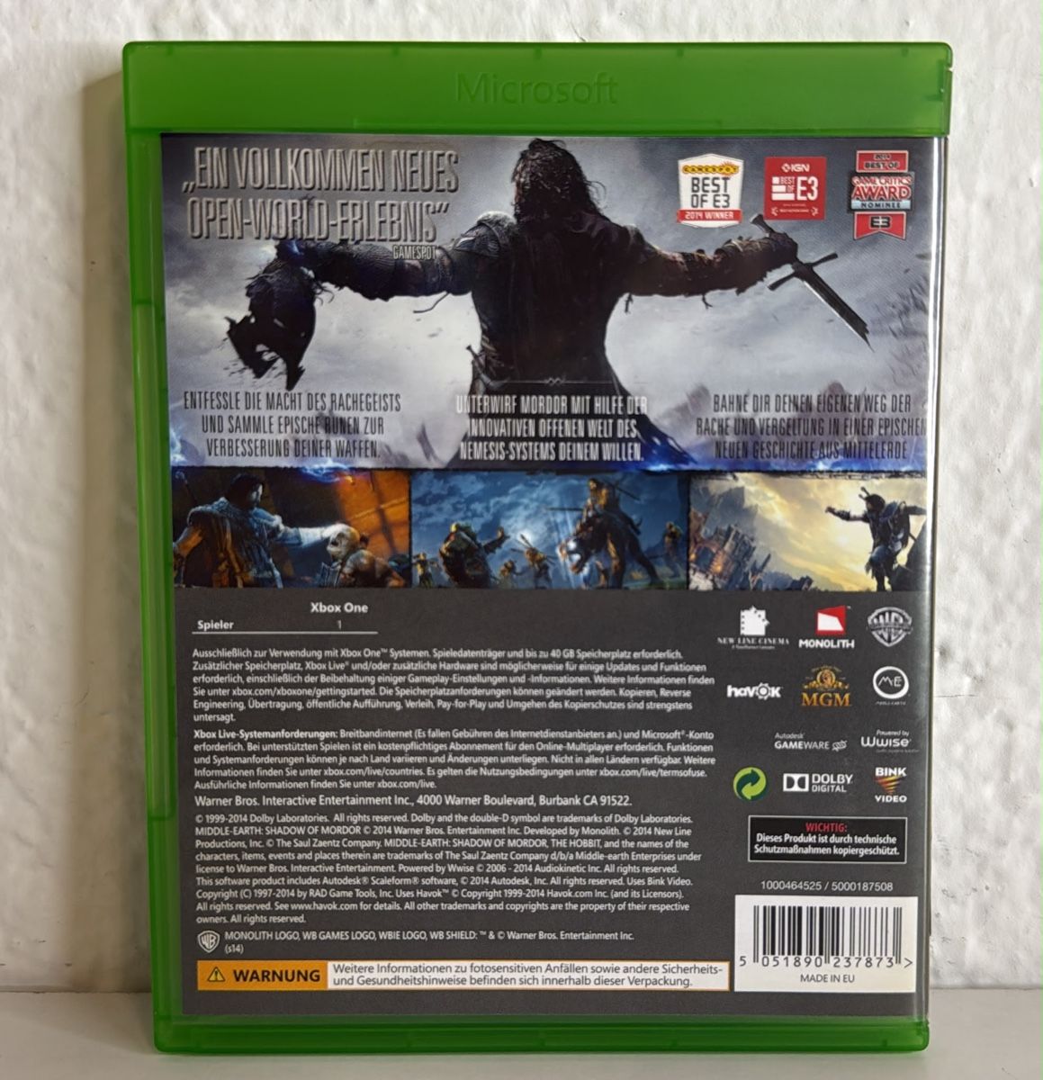 Microsoft Spiele: Xbox One Mittelerde: Mordors Schatten gebraucht – Gebraucht aus Ehrendingen von bubulence 1