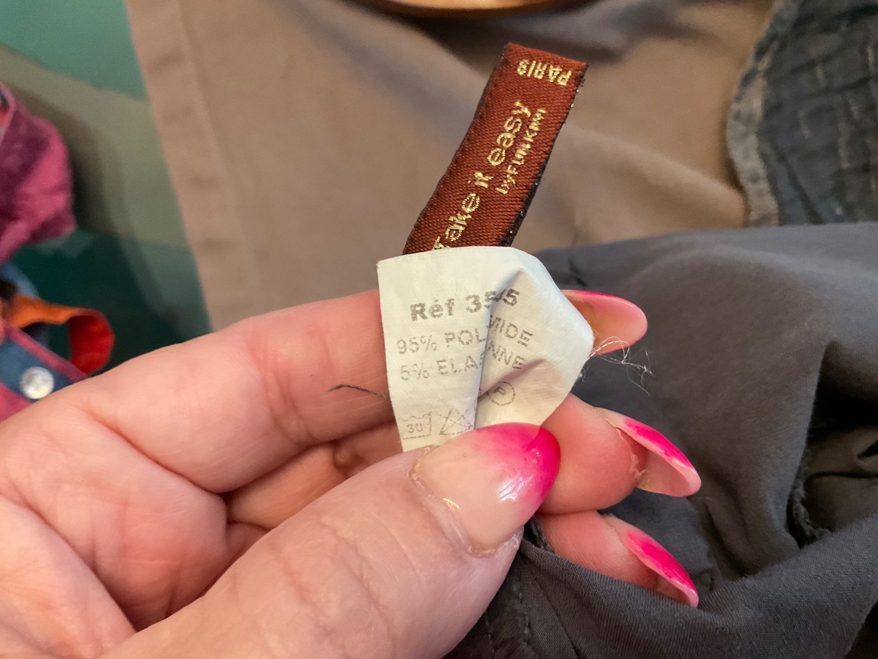 Pantaloni: Pantalon taille haute ample gris taille unique TAKE IT EASY – Usato da Genève venduto da Mazelyne 9
