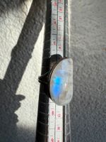 Silber Ring mit Regenbogen Mondstein 925