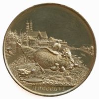 Medaille 500 Jahr Zerstörung Basels durch das Erdbeben 1856