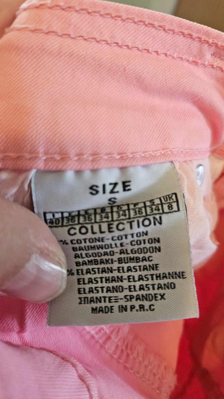 Pantaloni: Pantaloni rosa tg.S cotone – Usato da Melano venduto da H-Sara 3