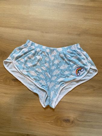 Short de pyjama bleu clair court
