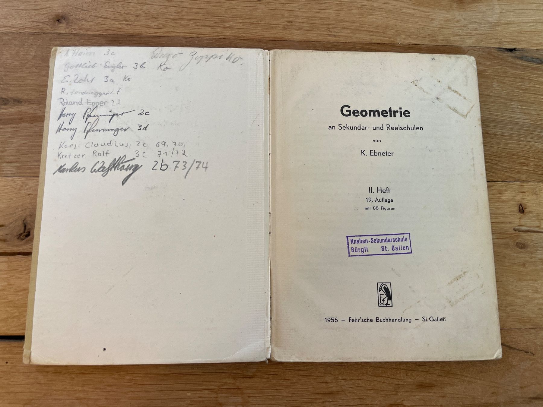 Livres: K. Ebneter Geometrie 2. Heft 1956 – D'occasion à Winterthur par cheerio97 2