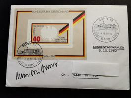Hans-Dietrich Genscher Autogramm - Seltenes Sammlerstück!