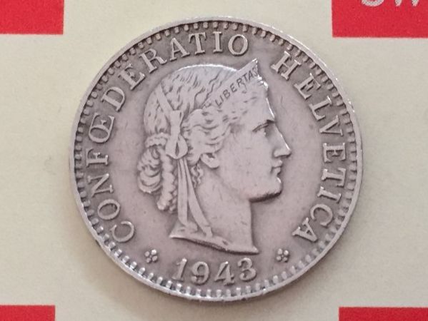 Tutti le monete: 20 Rappen 1943 ss-vz – Usato da Elsau venduto da herbybay