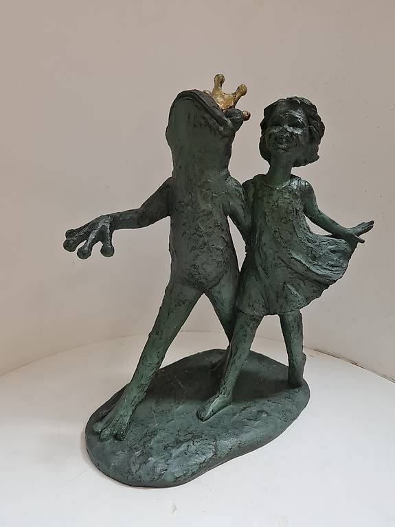 Statuette: Froschkönig mit Mädchen  – Nuovo e nell'imballaggio originale da Kriens venduto da LotusOase 1