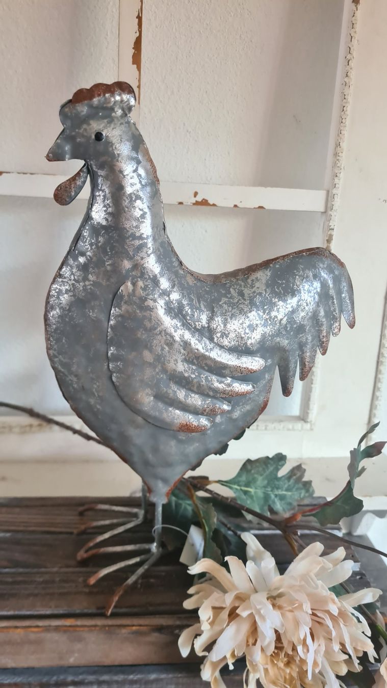 Statuette: Action cooles Metall Huhn Einzelstück – Nuovo e nell'imballaggio originale da Böttstein venduto da decodor-angi 2