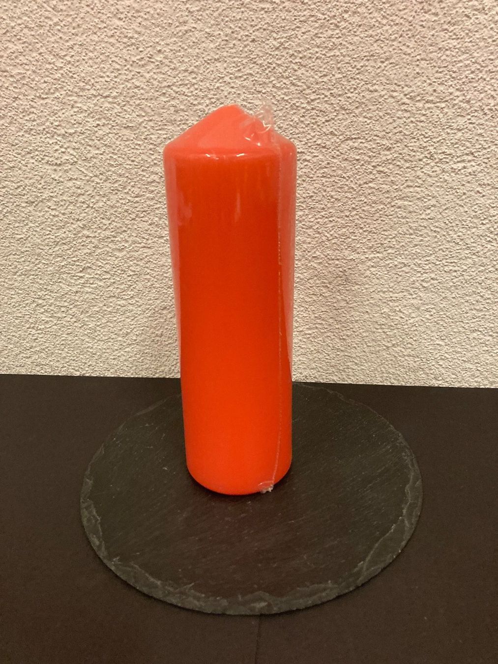 Candele: Kerze ca. 24 x 8 cm, ca. 960g, hell-orange glanz – Nuovo e nell'imballaggio originale da Neuenhof venduto da jorogo 2