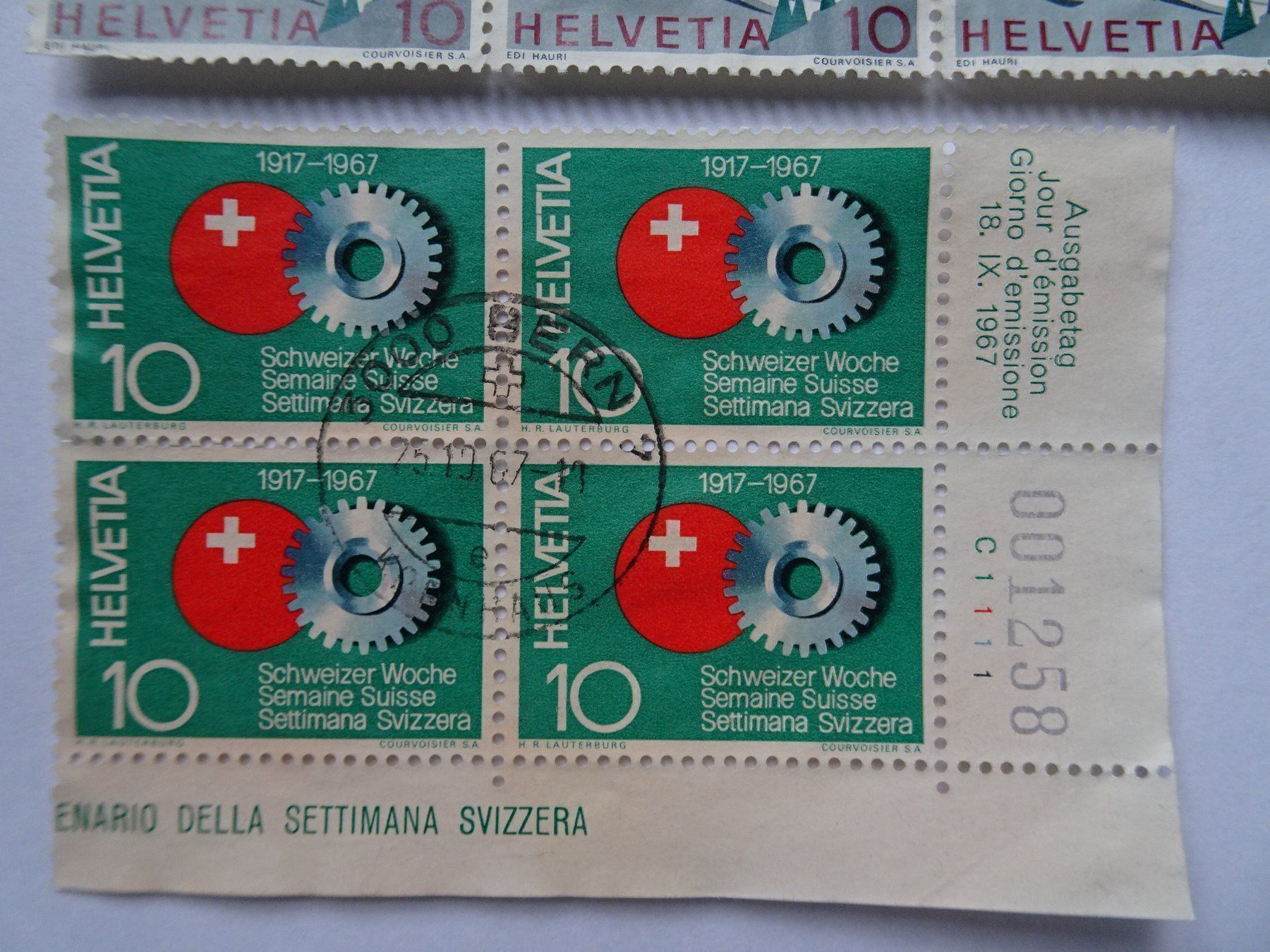 Alle Briefmarken: Div. 4er-Blocks – Gebraucht aus Aadorf von Chnorli-Furz 6